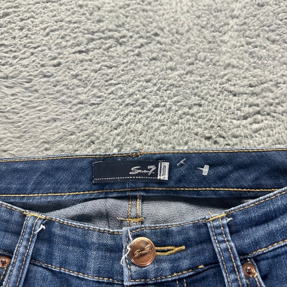 Seven7 Jeans Womens 6 Blue Cotton Denim Bootcut Faded Stretch Western Cowgirl - Picture 3 of 10